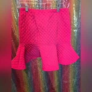 Pink Quilted Asos US6 mini ruffle skirt